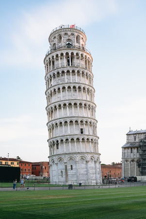 Pisa Tower at end of the sunny day, Italyのeditorial素材