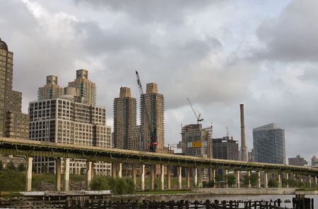 Upper West Side skyline and Henry Hudson Highway