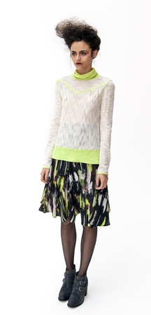 NEW YORK - FEBRUARY 8: Model poses for Ann Yee presentation of Fall/Winter 2013 collection at Go Studios during Mercedes-Benz Fashion Week on February 8, 2013 in NYCのeditorial素材