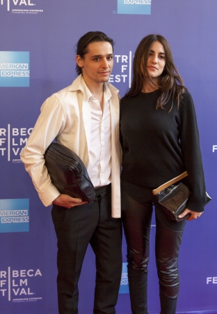  NEW YORK, NY - APRIL 24: Designer Olivier Theyskens (L) and model Luisa Moraes attend Tribeca Talks: After The Movie: Battle Of amFAR during the 2013 Tribeca Film Festival on April 24, 2013 in New York City.のeditorial素材