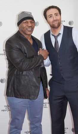 New York, NY, USA - April 19, 2014: Professional Boxers Mike Tyson and Bert Marcus attend Tribeca Talks: After the Movie: 'Champs' during the 2014 Tribeca Film Festival at the SVA Theater, Manhattanのeditorial素材
