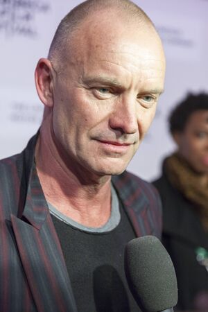 New York, NY, USA - April 24, 2014  Musician Sting attends the premiere of 