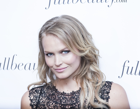 New York, NY, USA - April 02, 2015: Model Inga Eiriksdottir attends FULLBEAUTY Brands re- launch of fullbeauty.com and Fullbeauty Magazine at Gustavino's, Manhattanのeditorial素材