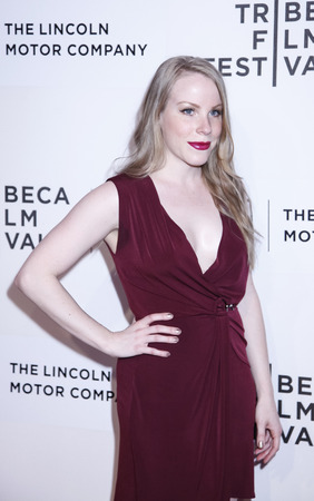 New York, NY, USA - April 17, 2015: Actress Emma Myles attends the premiere of 'The Wannabe' during the 2015 Tribeca Film Festival at BMCC Tribeca PAC, Manhattanのeditorial素材