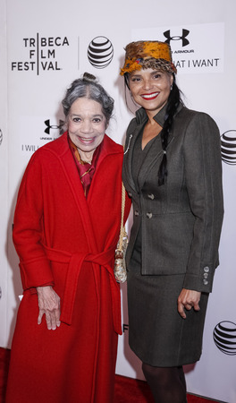 New York, NY, USA - April 19, 2015: Raven Wilkinson(L) and Victoria Rowell attend the premiere ofのeditorial素材