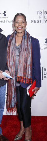 New York, NY, USA - April 19, 2015: Robin Harper attends the premiere ofのeditorial素材