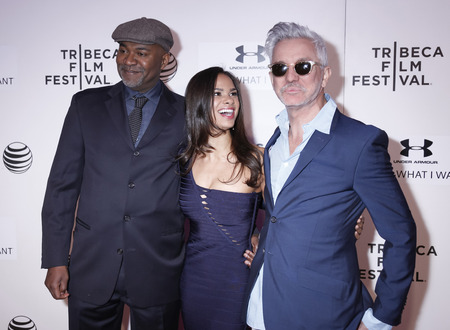New York, NY, USA - April 19, 2015: (L-R)Filmmaker Nelson George, Misty Copeland and Baz Luhrmann attend the premiere ofのeditorial素材