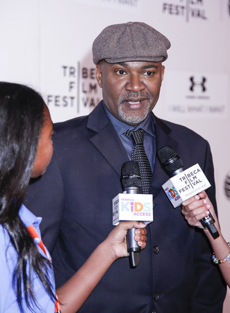 New York, NY, USA - April 19, 2015: Filmmaker Nelson George attends the premiere of 'A Ballerina's Tale' during the 2015 Tribeca Film Festival at BMCC Tribeca PAC, Manhattanのeditorial素材