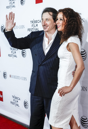 New York, NY, USA - April 25, 2015: Actor Frederico Castelluccio (L) and Yvonne Maria Schaefer attend 2015 Tribeca Film FestivalÂ closing night, 25th anniversary of Goodfellas, co-sponsored by Infor and Roberto Coin at Beacon Theatre, Manhattanのeditorial素材