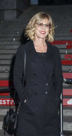 New York, NY, USA - April 14, 2015: Actress Christine Lahti attends the Vanity Fair Party during the 2015 Tribeca Film Festival at the New York State Supreme Court Building, Manhattanのeditorial素材