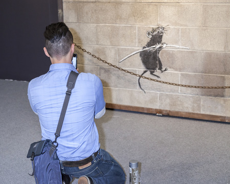 New York NY USA  May 14 2015: General view of atmosphere at Art Miami New York the international contemporary and modern art fair at Pier 94 Manhattanのeditorial素材