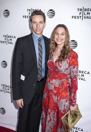 New York, NY, USA - April 22, 2016: Actor Ben Shenkman and Lauren Greilsheimer Shenkman attend Tribeca Tune In: 'The Night Of' Screening during 2016 Tribeca Film Festival at SVA Theatreのeditorial素材