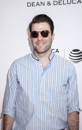 New York, NY, USA - April 18, 2016:Actor Zachary Quinto attends the Tribeca Tune In: 'For The Love Of Spock' during the 2016 Tribeca Film Festival at the SVA Theatre, Manhattanのeditorial素材