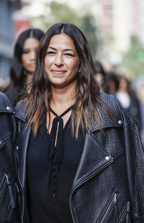 New York, NY, USA - September 10, 2016: Fashion designer Rebecca Minkoff and models walk runway for the Rebecca Minkoff Fall/Winter 2016 runway show during New York Fashion Week SS 2017 at The Greene Street, Manhattanのeditorial素材