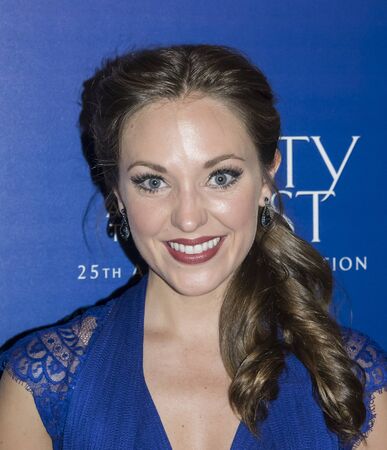 New York, NY, USA - September 18, 2016: Laura Osnes attends the 'Beauty and The Beast' 25th Anniversary Screening at Alice Tully Hall, Lincoln Center, Manhattanのeditorial素材