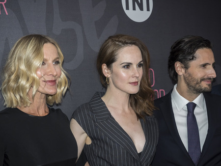 New York, NY, USA - November 14, 2016: (L-R) Actors Lusia Strus, Michelle Dockery, Juan Diego Botto attend TNTâs Good Behavior Premiere Event at The Roxy Hotel, Manhattanのeditorial素材