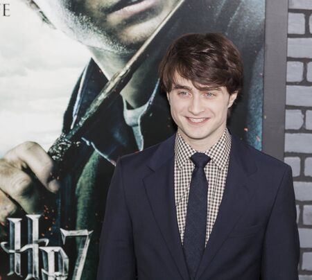 New York, NY, USA - November 15, 2010: Actor Daniel Radcliffe attends the premiere of 'Harry Potter and the Deathly Hallows - Part 1' at Alice Tully Hall, Manhattanのeditorial素材