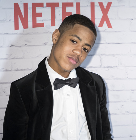 New York, New York, USA, April 5, 2017: Acor Tremaine Brown Jr. attends New York Kickoff Party for the Netflix The Get Down season One Part Two at Irving Plaza, Manhattanのeditorial素材