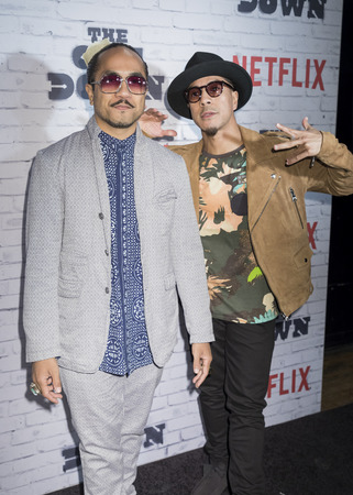 New York, New York, USA, April 5, 2017:  Rich Talauega and Tone Taluega attend New York Kickoff Party for the Netflix The Get Down season One Part Two at Irving Plaza, Manhattanのeditorial素材