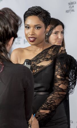 New York, NY, USA - April 19, 2017: Jennifer Hudson attends the 2017 Tribeca Film Festival - 'Clive Davis: The Soundtrack Of Our Lives' world premiere - opening night at Radio City Music Hallのeditorial素材