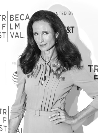 NEW YORK, NY , USA - APRIL 22: Actress Andie MacDowell attends US Narrative Competition:Love After Love Premiere during the 2017 Tribeca Film Festival at SVA Theater, Manhattanのeditorial素材
