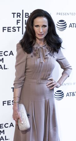 NEW YORK, NY , USA - APRIL 22: Actress Andie MacDowell attends US Narrative Competition:Love After Love Premiere during the 2017 Tribeca Film Festival at SVA Theater, Manhattanのeditorial素材