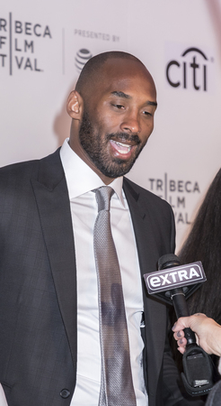 NEW YORK, NY, USA - APRIL 23: Former Los Angeles Laker's Basketball Planer Kobe Bryant attends the 2017 Tribeca Film Festival's Tribeca Talks: Storytellers: Kobe Bryant with Glen Keane at BMCC Tribeca PAC, Manhattanのeditorial素材