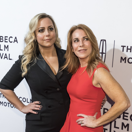 NEW YORK, NY , USA - APRIL 22: Sandy Chronopoulos and Jana Edelbaum attend World Premiere of âHOUSE OF Zâ during the 2017 Tribeca Film Festival at SVA Theatre, Manhattanのeditorial素材