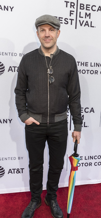 NEW YORK, NY , USA - APRIL 22: Actor Jason Sudeikis attends World Premiere Permission during the 2017 Tribeca Film Festival at SVA Theater, Manhattanのeditorial素材
