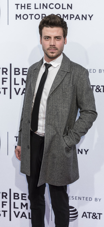 NEW YORK, NY , USA - APRIL 22: Actor Francois Arnaud attends World Premiere Permission during the 2017 Tribeca Film Festival at SVA Theater, Manhattanのeditorial素材