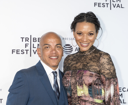 New York, NY, USA - April 19, 2017: Rickey and Karen Minor attend the 2017 Tribeca Film Festival - 'Clive Davis: The Soundtrack Of Our Lives' world premiere - opening night at Radio City Music Hallのeditorial素材