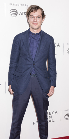 NEW YORK, NY , USA - APRIL 26: Actor Ellar Coltrane attends Tribeca Gala: The Circle Premiere during the 2017 Tribeca Film Festival at BMCC Tribeca PAC, Manhattanのeditorial素材