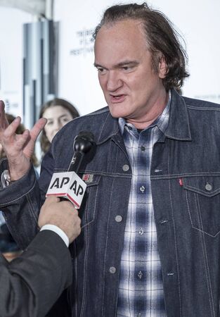 New York, NY, USA - April 26, 2017: Quentin Tarantino attends 25th Anniversary Retrospective Screening of Reservoir Dogs at The 2017 Tribeca Film Festival at Beacon Theatre, Manhattanのeditorial素材