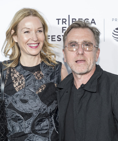 New York, NY, USA - April 26, 2017: Nikki Butler (L) and Tim Roth attend 25th Anniversary Retrospective Screening of Reservoir Dogs at The 2017 Tribeca Film Festival at Beacon Theatre, Manhattanのeditorial素材