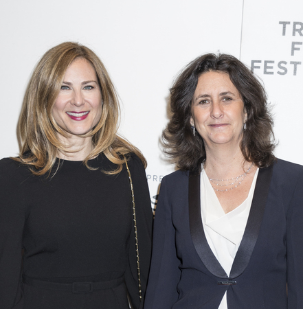 NEW YORK, NY , USA - APRIL 20: Gigi Pritzker and producer Carolyn Bernstein attend National Geographic's 'Genius' Premiere during the 2017 Tribeca Film Festival at BMCC Tribeca PAC, Manhattanのeditorial素材