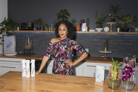 Febreze has partnered with celebrity actress and mom, Tamera Mowry-Housley, to film the ONE Happy Home video series at Cliqk Showroom, NYC. Tamera introduces Febreze ONE product.のeditorial素材