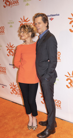 New York, NY, USA - April 17, 2018: Kyra Sedgwick and Kevin Bacon attend the Food Bank for New York City's Can Do Awards Dinner at Cipriani Wall Street, Manhattanのeditorial素材