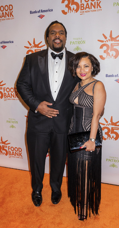 New York, NY, USA - April 17, 2018: Willie Colon and Aikisha Holly Colon attend the Food Bank for New York City's Can Do Awards Dinner at Cipriani Wall Street, Manhattanのeditorial素材