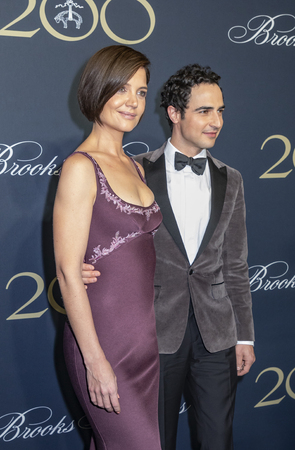 New York, NY, USA - April 25, 2018: Katie Holmes and Zac Posen attend the Brooks Brothers Bicentennial Celebration at Jazz At Lincoln Center, Manhattanのeditorial素材