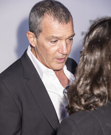 New York, NY, USA - April 20, 2018: Antonio Banderas attends screening of âGenius: Picasso' during the 2018 Tribeca Film Festival at BMCC Tribeca PAC, Manhattanのeditorial素材