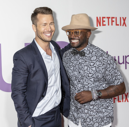 New York, NY, USA - June 12, 2018: Actors Glen Powell and Taye Diggs attend the New York special screening of the Netflix film 'Set It Up' at AMC Loews Lincoln Squareのeditorial素材