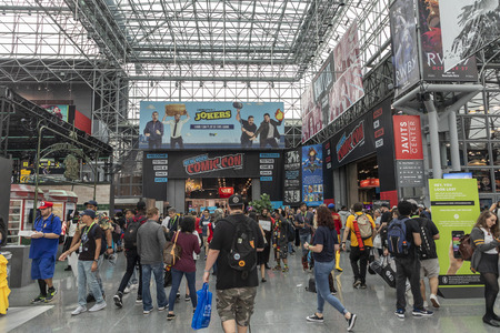 New York, NY, USA - October 4, 2018: General atmosphere on convention floor during Comic Con 2018 at...