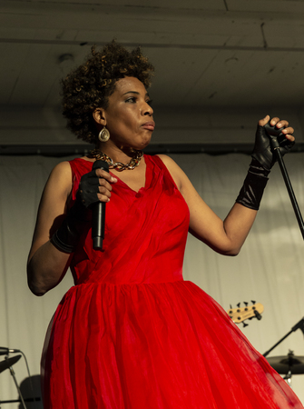 New York, NY - October 13, 2018: Macy Gray performs at Loft Party A Night for the Soul for Jazz Foundation of America at Hudson Studios, Manhattanのeditorial素材
