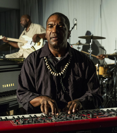 New York, NY - October 13, 2018: Matthew Whitaker performs with The Blues at Loft Party A Night for the Soul for Jazz Foundation of America at Hudson Studios, Manhattanのeditorial素材