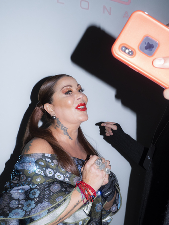 New York, NY, USA - February 9, 2019: Alejandra Guzman attends Custo Barcelona Fall/Winter 2019 collection during New York Fashion Week at Pier 59 Studios at Chelsea Piers, Manhattanのeditorial素材