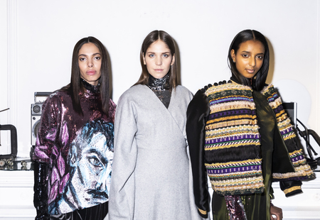 New York, NY, USA - February 6, 2019: Models show up dress for the Greta Constantine Fall/Winter 2019 Presentation during New York Fashion Week at 107 Grand Street., Manhattanのeditorial素材