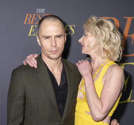 New York, NY, USA - April 4, 2019: Sam Rockwell and Anne Heche attend 'The Best Of Enemies' New York Premiere at AMC Loews Lincoln Square, Manhattanのeditorial素材