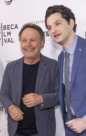 New York, NY, USA - April 25, 2019: Billy Crystal and Ben Schwartz attend the "Standing Up, Falling Down" premiere during 2019 Tribeca Film Festival at SVA Theater, Manhattanのeditorial素材