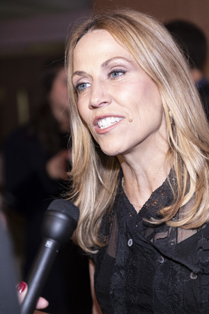 New York, NY, USA - April 26, 2019: Musician, singer-songwriter and actress Sheryl Crow attends the premiere of "Linda Ronstadt: The Sound Of My Voice" during the 2019 Tribeca Film Festival at The Stella Artois Theatre Manhattanのeditorial素材