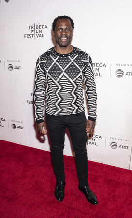 New York, NY, USA - April 28, 2019: Gbenga Akinnagbe attends "Luce" premiere during 2019 Tribeca Film Festival at The Stella Artois Theatre, Manhattanのeditorial素材